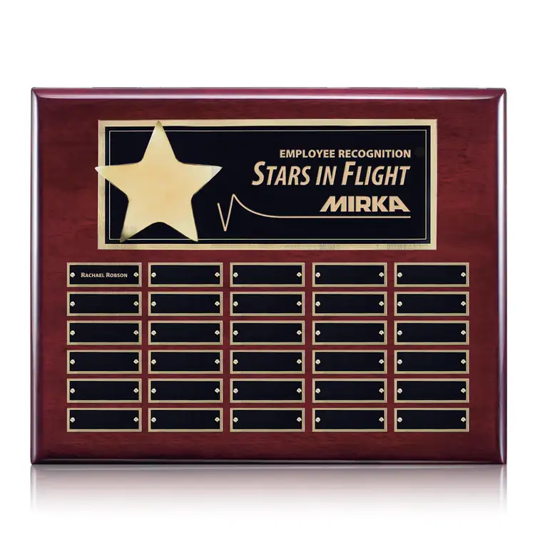 Hollister (Horiz) Perpetual - Rosewood/Gold - 30 Plates 12 x 15 in