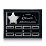Plaque perpétuelle Hollister horizontale - Noir/Argent - 12 plaquettes 9 x 12 po