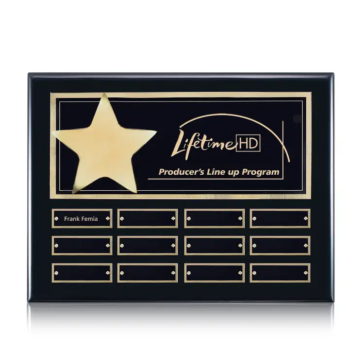 Hollister (Horiz) Perpetual - Black/Gold - 12 Plates 9 x 12 in