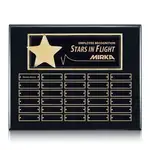 Plaque perpétuelle Hollister horizontale - Noir/Or - 30 plaquettes 12 x 15 po