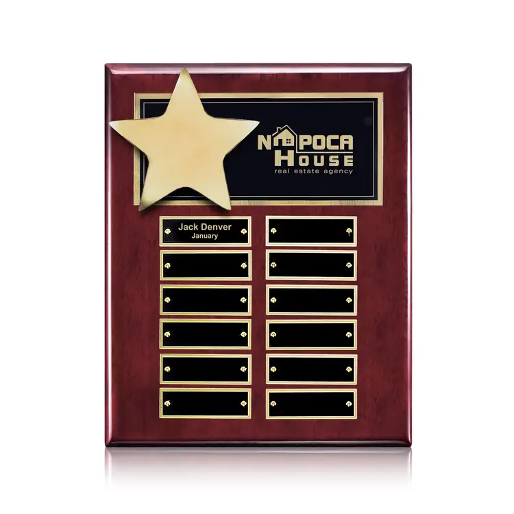 Hollister (Vert) Perpetual - Rosewood/Gold - 12 Plates 8 x 10 in