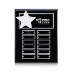 Plaque perpétuelle Hollister verticale - Noir/Argent - 12 plaquettes 8 x 10 po