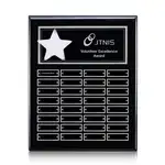 Plaque perpétuelle Hollister verticale - Noir/Argent - 32 plaquettes 12 x 15 po