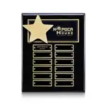 Plaque perpétuelle Hollister verticale - Noir/Or - 12 plaquettes 8 x 10 po