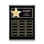 Plaque perpétuelle Hollister verticale - Noir/Or - 18 plaquettes 9 x 12 po