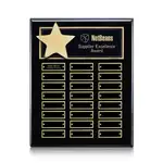 Plaque perpétuelle Hollister verticale - Noir/Or - 24 plaquettes 10.5 x 13 po