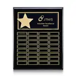 Plaque perpétuelle Hollister verticale - Noir/Or - 32 plaquettes 12 x 15 po