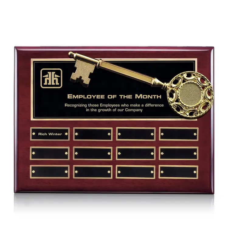Plaque perpétuelle Key - Bois de Rose - 12 plaquettes 9 x 12 po