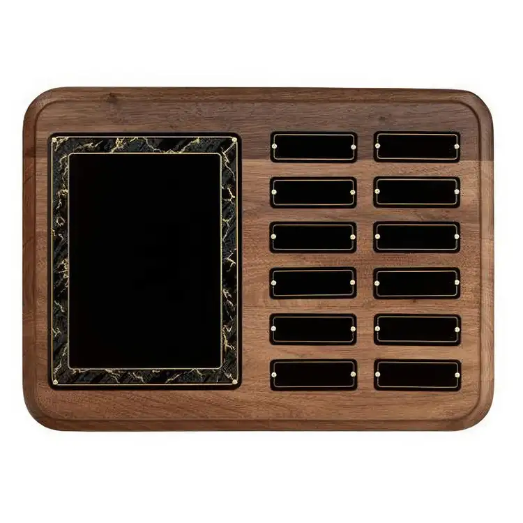 Magic Marble Perpetual - Black/Walnut 15 x 11 in