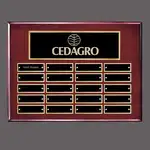 Plaque perpétuelle Oakleigh Horiz Pert/ - Bois de Rose/Or - 20 plaquettes 9 x 12 po
