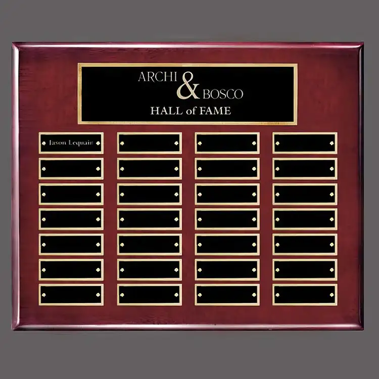 Plaque perpétuelle Oakleigh Horiz Pert/ - Bois de Rose/Or - 28 plaquettes 10.5 x 13 po