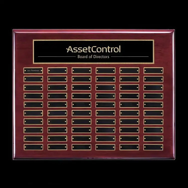 Oakleigh Horiz Pert/Plaque - Rosewood/Gold - 60 Plates 16 x 20 in