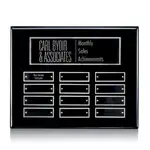 Plaque perpétuelle Oakleigh Horiz Pert/ - Noir/Argent - 12 plaquettes 8 x 10 po