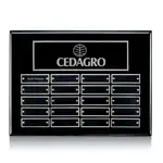 Plaque perpétuelle Oakleigh Horiz Pert/ - Noir/Argent - 20 plaquettes 9 x 12 po