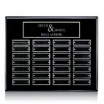 Plaque perpétuelle Oakleigh Horiz Pert/ - Noir/Argent - 28 plaquettes 10.5 x 13 po