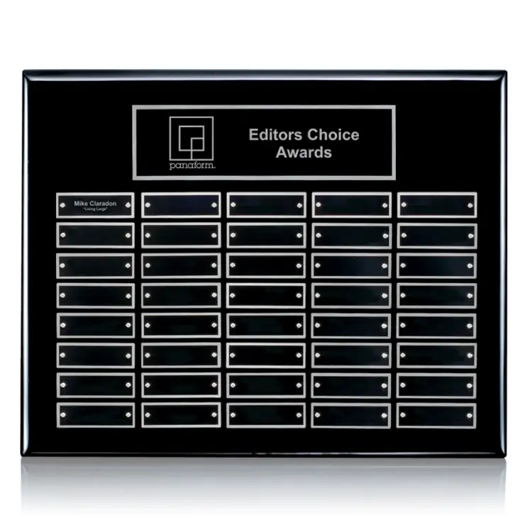 Oakleigh Horiz Pert/Plaque - Black/Silver - 40 Plates 12 x 15 in
