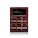 Plaque perpétuelle Oakleigh verticale - Bois de Rose/Or - 18 plaquettes 9 x 12 po