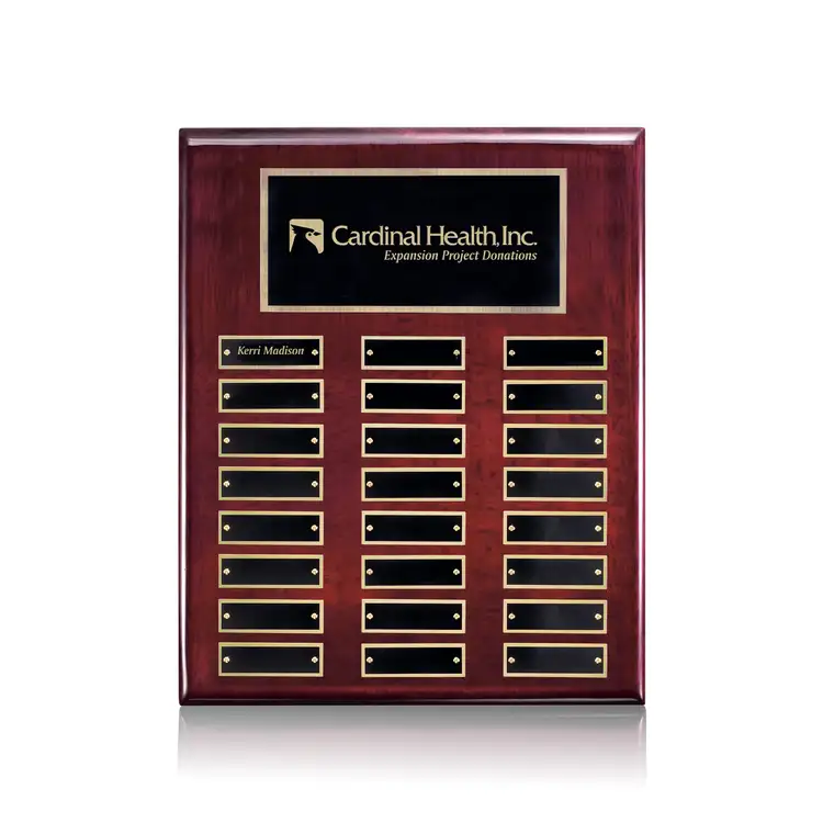 Oakleigh Vert Perpetual - Rosewood/Gold - 24 Plates 10.5 x 13 in