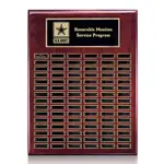 Plaque perpétuelle Oakleigh verticale - Bois de Rose/Or - 90 plaquettes 18 x 24 po