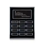 Plaque perpétuelle Oakleigh verticale - Noir/Argent - 12 plaquettes 8 x 10 po