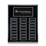 Plaque perpétuelle Oakleigh verticale - Noir/Argent - 24 plaquettes 10.5 x 13 po