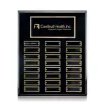 Plaque perpétuelle Oakleigh verticale - Noir/Or - 24 plaquettes 10.5 x 13 po