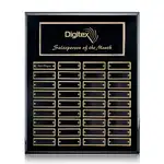 Plaque perpétuelle Oakleigh verticale - Noir/Or - 36 plaquettes 12 x 15 po