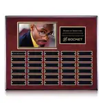 Plaque perpétuelle Photo horizontale - Bois de Rose/Or - 30 plaquettes 12 x 15 po