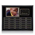 Plaque perpétuelle Photo horizontale - Noir/Or - 30 plaquettes 12 x 15 po