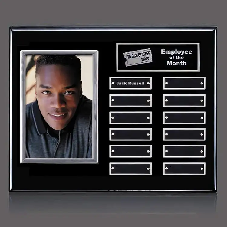 Photo (Vert) P/Plaque - Black/Silver - 12 Plates 9 x 12 in
