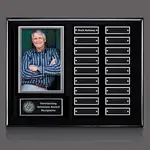 Plaque perpétuelle Photo verticale - Noir/Argent - 18 plaquettes 10.5 x 13 po