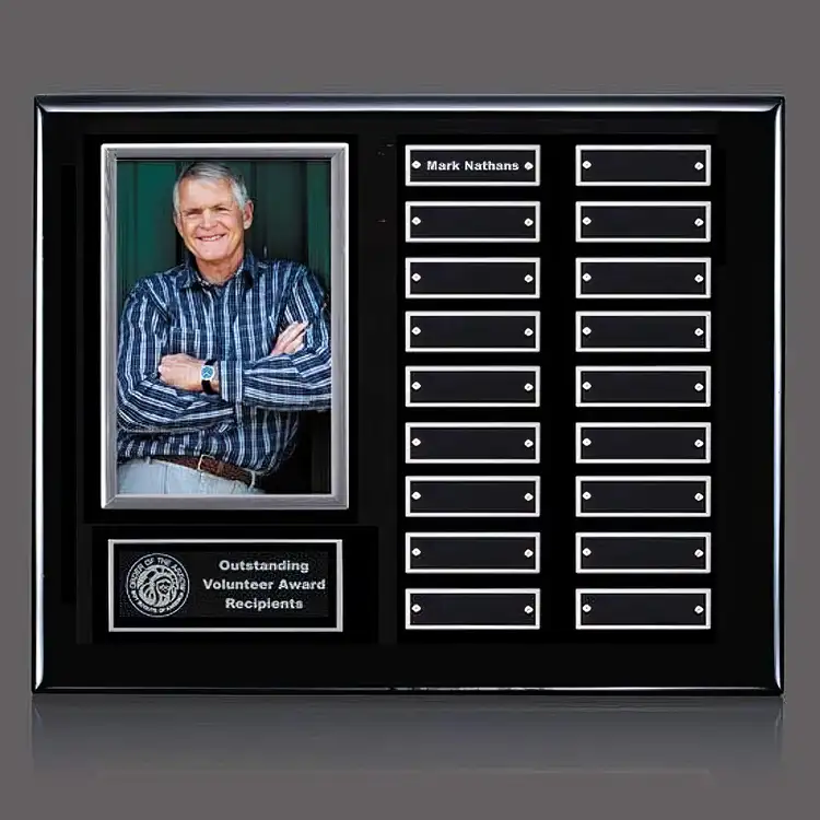 Photo (Vert) P/Plaque - Black/Silver - 18 Plates 10.5 x 13 in