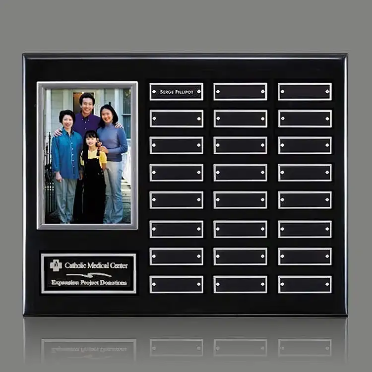 Photo (Vert) P/Plaque - Black/Silver - 24 Plates 12 x 15 in