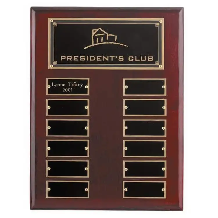 Regency Perpetual Plaque - Rosewood - 12 Plates 9 x 12 in