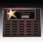 Plaque perpétuelle Rising Star - Bois de Rose 12 x 15 po