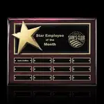 Plaque perpétuelle Rising Star - Bois de Rose 9 x 12 po