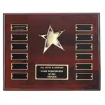 Plaque perpétuelle Rising Star - Or/Bois de Rose - 12 plaquettes 12 x 15 po