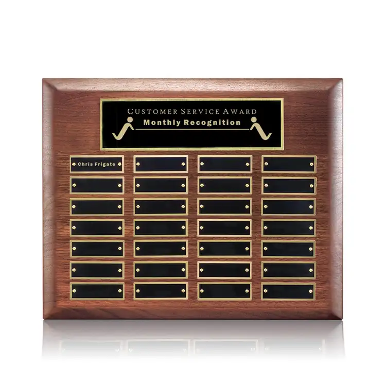 Sedgewick Plaque - Walnut - 28 Plates 10.5 x 13 in