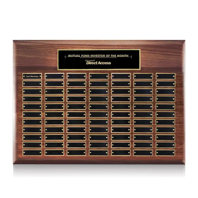 Sedgewick Plaque - Walnut - 77 Plates 15 x 21 in