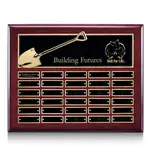 Plaque perpétuelle Shovel - Bois de Rose - 30 plaquettes 12 x 15 po
