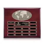 Plaque perpétuelle World horizontale - Fini bois de rose - 16 plaquettes 10.5 x 13 po