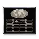 Plaque perpétuelle World horizontale - Fini noir - 16 plaquettes 10.5 x 13 po