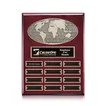 Plaque perpétuelle World verticale - Fini bois de rose - 12 plaquettes 12 x 9 po