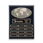 Plaque perpétuelle World verticale - Fini noir 12 x 9 po