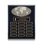 Plaque perpétuelle World verticale - Fini noir 13 x 10.5 po
