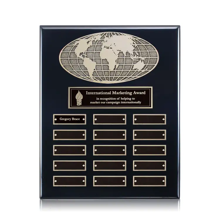 World (Vert) Perpetual - Black Finish 13 x 10.5 in