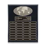 Plaque perpétuelle World verticale - Fini noir 15 x 12 po