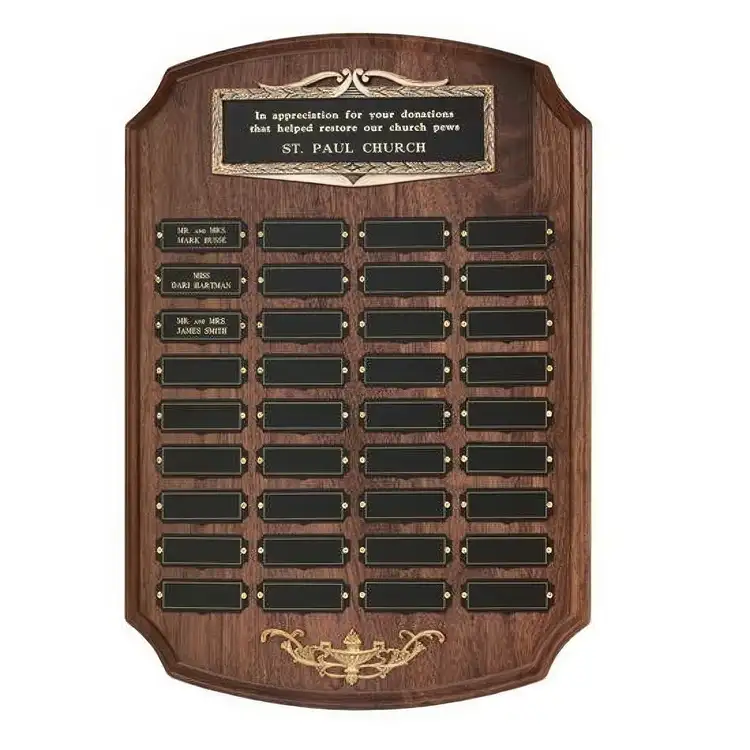 Antique Bronze Perpetual - Gold/Walnut 20 x 14 in