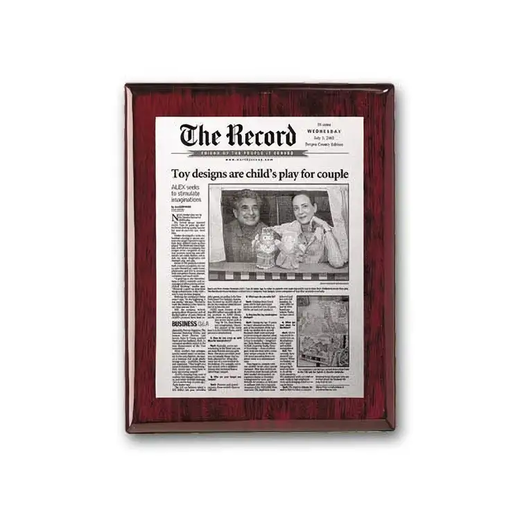 Metal Photo Plaque - Rosewood 7 x 9 in