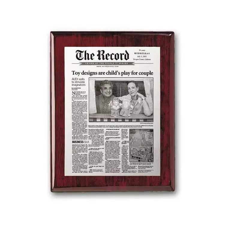 Metal Photo Plaque - Rosewood 8 x 10 in